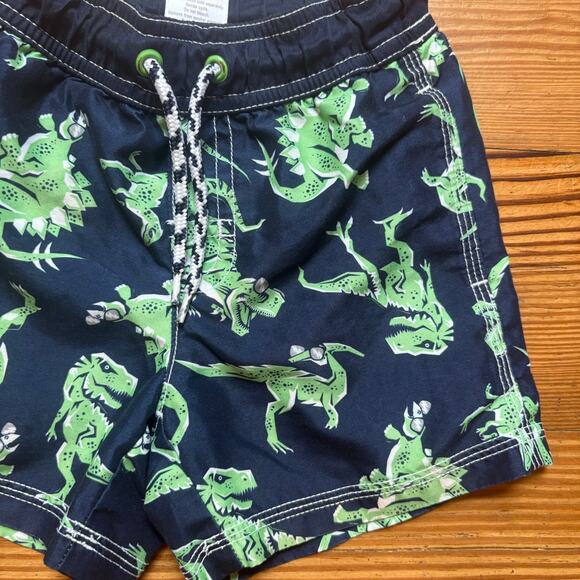Gymboree navy blue dinosaur boys swim shorts SIZE 18-24M - Picture 2 of 4
